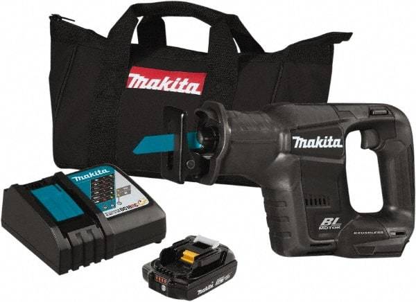 Makita - 18V, 3,000 SPM, Cordless Reciprocating Saw - 13/16" Stroke Length, Lithium-Ion Batteries Included - Eagle Tool & Supply