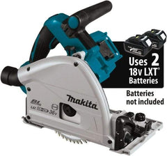 Makita - 18 Volt, 6-1/2" Blade, Cordless Circular Saw - 2,500 to 6,300 RPM, Lithium-Ion Batteries Not Included - Eagle Tool & Supply