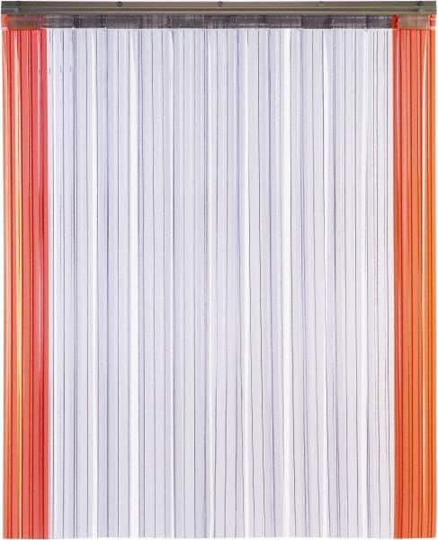 TMI, LLC - 10' Door Width x 12' Door Height PVC Ribbed with Reinforced Bonded Bead (Style) Armor Bond Strip Door Kit - 12" Strip Width x 0.108" Strip Thickness, Clear, 67% Overlap - Eagle Tool & Supply