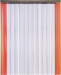 TMI, LLC - 8' Door Width x 10' Door Height PVC Ribbed with Reinforced Bonded Bead (Style) Armor Bond Strip Door Kit - 12" Strip Width x 0.108" Strip Thickness, Clear, 67% Overlap - Eagle Tool & Supply