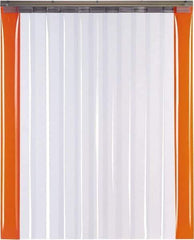 TMI, LLC - 8' Door Width x 10' Door Height PVC Smooth with Reinforced Bonded Bead (Style) Armor Bond Strip Door Kit - 12" Strip Width x 1/8" Strip Thickness, Clear, 67% Overlap - Eagle Tool & Supply
