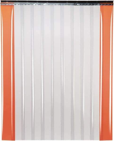 TMI, LLC - 10' Door Width x 12' Door Height PVC Smooth Strip Door Kit - 16" Strip Width x 0.16" Strip Thickness, Clear, 50% Overlap - Eagle Tool & Supply