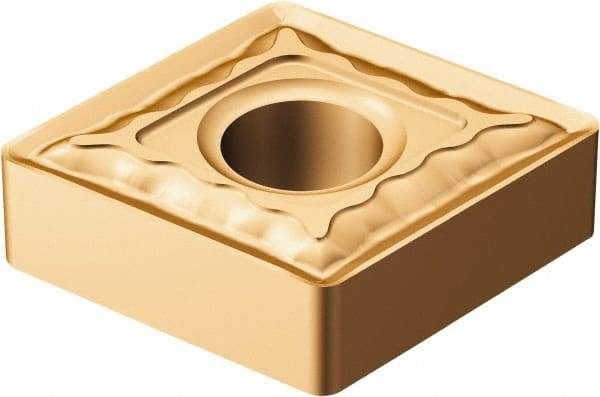 Sandvik Coromant - CNMG431 QM Grade 1115 Carbide Turning Insert - TiAlN/AlCr2O3 Finish, 80° Diamond, 1/2" Inscr Circle, 3/16" Thick, 1/64" Corner Radius - Eagle Tool & Supply