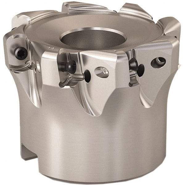 Seco - 52mm Cut Diam, 0.9mm Max Depth, 0.8661" Arbor Hole, 8 Inserts, LOHT06 Insert Style, Indexable Copy Face Mill - R220.21 Cutter Style, 1.5748 High, Series Doubleoctomill - Eagle Tool & Supply