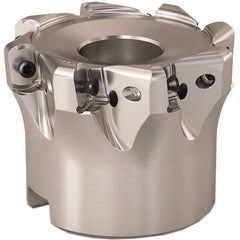 Seco - 52mm Cut Diam, 0.9mm Max Depth, 0.8661" Arbor Hole, 8 Inserts, LOHT06 Insert Style, Indexable Copy Face Mill - R220.21 Cutter Style, 1.5748 High, Series Doubleoctomill - Eagle Tool & Supply