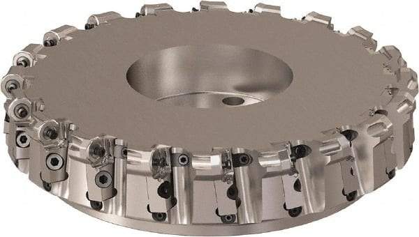 Seco - 315mm Cut Diam, 6mm Max Depth, 2.3622" Arbor Hole, 20 Inserts, ONMU09 Insert Style, Indexable Copy Face Mill - R220.48 Cutter Style, 3.1496 High, Series Doubleoctomill - Eagle Tool & Supply