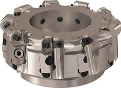 Seco - 160mm Cut Diam, 6mm Max Depth, 1.5748" Arbor Hole, 10 Inserts, ONMU09 Insert Style, Indexable Copy Face Mill - R220.48 Cutter Style, 3.1496 High, Series Doubleoctomill - Eagle Tool & Supply