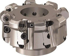 Seco - 125mm Cut Diam, 6mm Max Depth, 1.5748" Arbor Hole, 8 Inserts, ONMU09 Insert Style, Indexable Copy Face Mill - R220.48 Cutter Style, 3.1496 High, Series Doubleoctomill - Eagle Tool & Supply