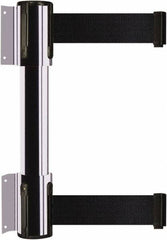 Tensator - 16.64" High x 156" Long x 3" Wide Barrier Dual Line Wall Mount - Steel, Polished Chrome Finish, Polished Chrome, Use with 898 Wall Receiver - Eagle Tool & Supply