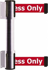Tensator - 16.64" High x 89" Long x 3" Wide Barrier Dual Line Wall Mount - Steel, Satin Chrome Finish, Satin Chrome, Use with 898 Wall Receiver - Eagle Tool & Supply