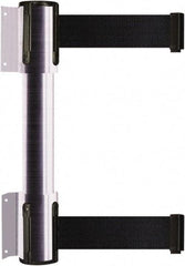 Tensator - 16.64" High x 89" Long x 3" Wide Barrier Dual Line Wall Mount - Steel, Satin Chrome Finish, Satin Chrome, Use with 898 Wall Receiver - Eagle Tool & Supply