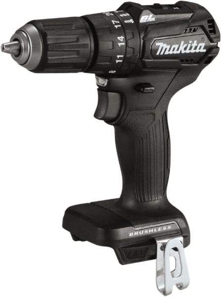 Makita - 18 Volt 1/2" Keyless Chuck Cordless Hammer Drill - 0 to 25,500 BPM, 0 to 1,700 RPM, Reversible - Eagle Tool & Supply