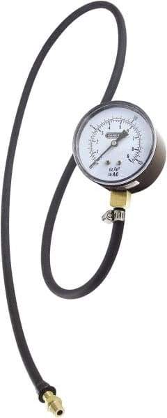 General - 2-1/2" Dial, 3/8 Thread, 0-15 Scale Range, Pressure Gauge - Thread Connection Mount, Accurate to ±1.5% of Full-Scale Range of Scale - Eagle Tool & Supply