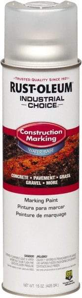 Rust-Oleum - 15 fl oz Clear Marking Paint - Water-Based Formula - Eagle Tool & Supply