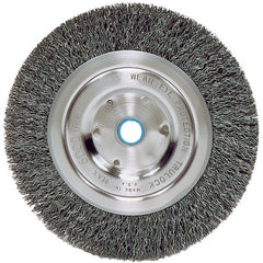 Vortec Pro 6″ Crimped Wire Wheel, .014″ Steel Fill, Narrow Face, 5/8″-1/2″ Arbor Hole - Eagle Tool & Supply