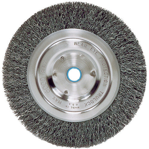 Vortec Pro 6″ Crimped Wire Wheel, .014″ Steel Fill, Medium Face, 5/8″-1/2″ Arbor Hole - Eagle Tool & Supply