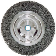 Vortec Pro 6″ Crimped Wire Wheel, .014″ Steel Fill, Medium Face, 5/8″-1/2″ Arbor Hole - Eagle Tool & Supply