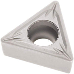 Seco - TCMT32.51 MF2 Grade TP2501 Carbide Turning Insert - Al2O3 Finish, 60° Triangle, 3/8" Inscr Circle, 5/32" Thick, 1/64" Corner Radius - Eagle Tool & Supply