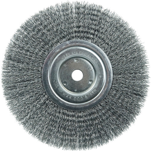 Vortec Pro 8″ Crimped Wire Wheel, .014″ Steel Fill, Narrow Face, 5/8″ Arbor Hole - Eagle Tool & Supply