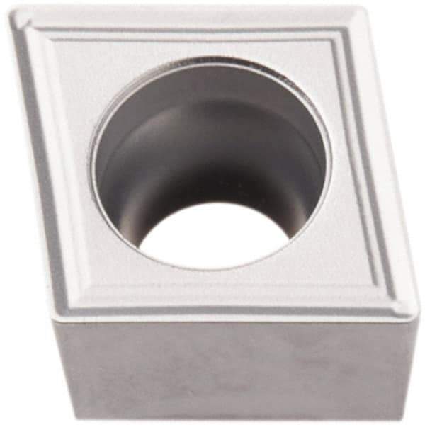 Seco - CCMT32.51 M3 Grade TP2501 Carbide Turning Insert - Al2O3 Finish, 80° Diamond, 3/8" Inscr Circle, 5/32" Thick, 1/64" Corner Radius - Eagle Tool & Supply