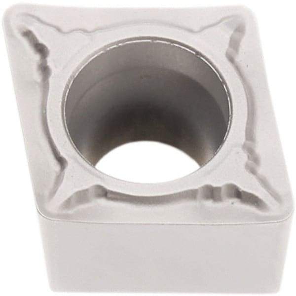 Seco - CCMT32.51W F1 Grade TP2501 Carbide Turning Insert - Al2O3 Finish, 80° Diamond, 3/8" Inscr Circle, 5/32" Thick, 1/64" Corner Radius - Eagle Tool & Supply