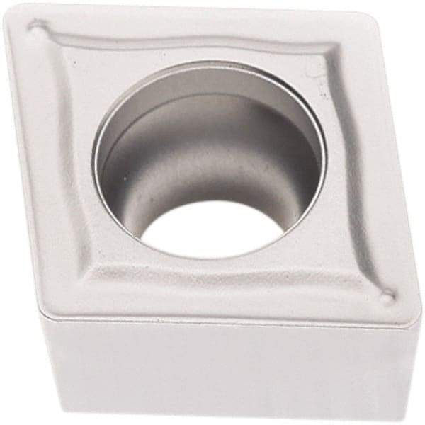 Seco - CCMT432 M3 Grade TP2501 Carbide Turning Insert - Al2O3 Finish, 80° Diamond, 1/2" Inscr Circle, 3/16" Thick, 1/32" Corner Radius - Eagle Tool & Supply