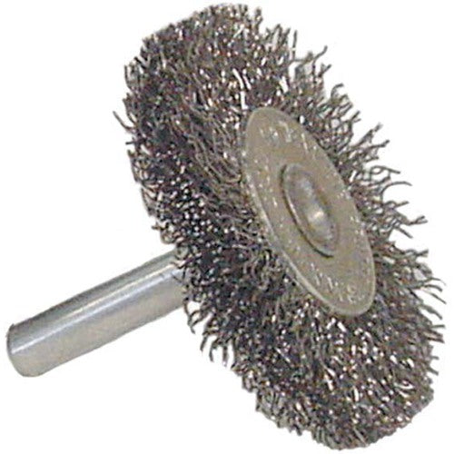 Vortec Pro 2″ Crimped Wire Wheel, .014″ Steel Fill, 1/4″ Stem - Eagle Tool & Supply