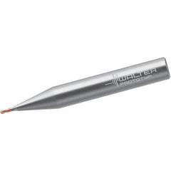 Walter-Prototyp - 1mm Diam, 0.8mm LOC, 2 Flute Solid Carbide Ball End Mill - TiAlSiN Finish, Single End, 45mm OAL, 6mm Shank Diam, Spiral Flute - Eagle Tool & Supply