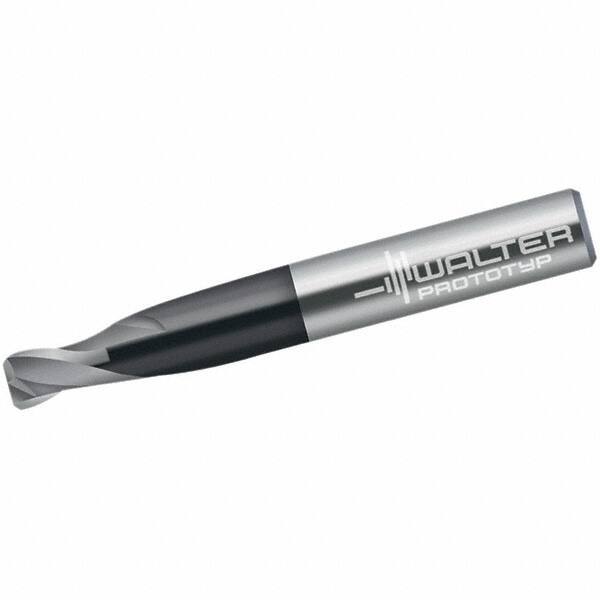 Walter-Prototyp - 3mm, 2 Flute, Single End, Solid Carbide, 0.5mm Corner Radius End Mill - 57mm OAL, 30° Helix, Right Hand Flute, 3mm LOC, Right Hand Cut, 19mm Extended Reach - Eagle Tool & Supply