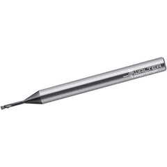 Walter-Prototyp - 0.5mm, 2 Flute, Single End, Solid Carbide, 0.05mm Corner Radius End Mill - 38mm OAL, 30° Helix, Right Hand Flute, 0.5mm LOC, Right Hand Cut - Eagle Tool & Supply