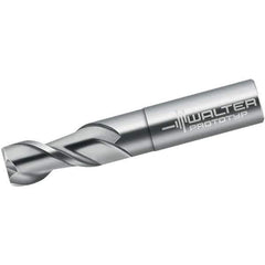 Walter-Prototyp - 2mm, 6mm LOC, 6mm Shank Diam, 57mm OAL, 2 Flute, Solid Carbide Square End Mill - Single End, Uncoated, Spiral Flute, 45° Helix, Centercutting, Right Hand Cut, Right Hand Flute - Eagle Tool & Supply