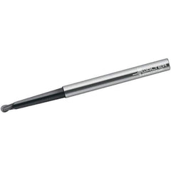 Walter-Prototyp - 2mm Diam, 2mm LOC, 2 Flute Solid Carbide Ball End Mill - TiAlN Finish, Single End, 80mm OAL, 6mm Shank Diam, Spiral Flute - Eagle Tool & Supply