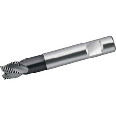 Walter-Prototyp - 8mm Diam, 9mm LOC, 4 Flute Solid Carbide 0.4mm Corner Radius Roughing End Mill - TiAlN Finish, 58mm OAL, 8mm Shank Diam, Single End, Extended Reach, 40° Helix - Eagle Tool & Supply