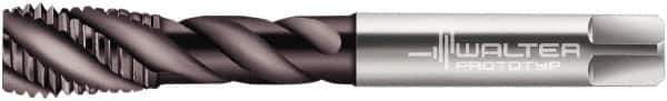 Walter-Prototyp - 5/8-18 UNF 4 Flute 2B Modified Bottoming Spiral Flute Tap - Powdered Metal, Hardlube Finish, 100mm OAL, Right Hand Flute, Right Hand Thread, Series EP2356302 - Eagle Tool & Supply