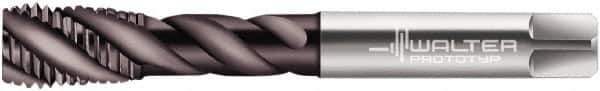 Walter-Prototyp - M12x1.50 Metric Fine 4 Flute 6HX Bottoming Spiral Flute Tap - Powdered Metal, Hardlube Finish, 100mm OAL, Right Hand Flute, Right Hand Thread, Series EP2156362 - Eagle Tool & Supply