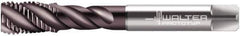 Walter-Prototyp - M10x1.00 Metric Fine 3 Flute 6HX Modified Bottoming Spiral Flute Tap - Powdered Metal, Hardlube Finish, 90mm OAL, Right Hand Flute, Right Hand Thread, Series EP2156312 - Eagle Tool & Supply