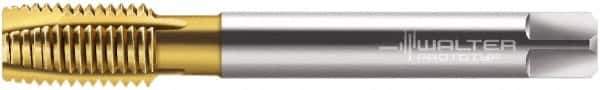 Walter-Prototyp - 5/16-24 UNF, 3 Flute, TiN Finish, Cobalt Spiral Point Tap - Plug Chamfer, Right Hand Thread, 90mm OAL, 18mm Thread Length, 6mm Shank Diam, 2B Class of Fit, Series M2326305 - Exact Industrial Supply