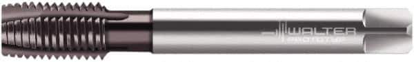 Walter-Prototyp - M8x1.00 Metric Fine, 3 Flute, Hardlube Finish, Powdered Metal Spiral Point Tap - Plug Chamfer, Right Hand Thread, 90mm OAL, 18mm Thread Length, 6mm Shank Diam, 6HX Class of Fit, Series EP2126302 - Exact Industrial Supply