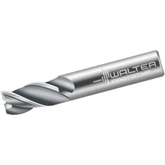 Walter-Prototyp - 12mm, 22mm LOC, 12mm Shank Diam, 83mm OAL, 3 Flute, Solid Carbide Square End Mill - Single End, Uncoated, Spiral Flute, 45° Helix, Centercutting, Right Hand Cut, Right Hand Flute - Eagle Tool & Supply