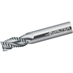 Walter-Prototyp - 10mm Diam, 22mm LOC, 3 Flute Solid Carbide Roughing Square End Mill - Uncoated, 72mm OAL, 10mm Shank Diam, Single End, Centercutting, 40° Helix - Eagle Tool & Supply