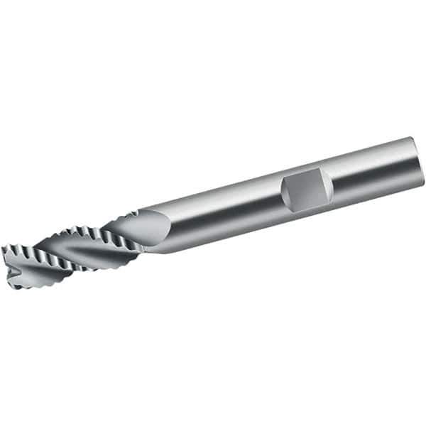 Walter-Prototyp - 6mm Diam, 13mm LOC, 3 Flute Solid Carbide Roughing Square End Mill - Uncoated, 57mm OAL, 6mm Shank Diam, Single End, Centercutting, 40° Helix - Eagle Tool & Supply