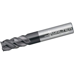 Walter-Titex - 1/2", 1" LOC, 1/2" Shank Diam, 3-1/2" OAL, 4 Flute, Solid Carbide Square End Mill - Single End, TiAlN Finish, Spiral Flute, 50° Helix, Centercutting, Right Hand Cut, Right Hand Flute - Eagle Tool & Supply