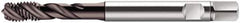 Walter-Prototyp - M3x0.50 Metric 3 Flute 6HX Modified Bottoming Spiral Flute Tap - Cobalt, Hardlube Finish, 70mm OAL, Right Hand Flute, Right Hand Thread, Series S2051302 - Exact Industrial Supply