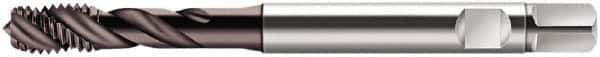 Walter-Prototyp - M5x0.80 Metric 3 Flute 6HX Modified Bottoming Spiral Flute Tap - Cobalt, Hardlube Finish, 70mm OAL, Right Hand Flute, Right Hand Thread, Series S2051302 - Exact Industrial Supply