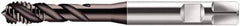 Walter-Prototyp - M10x1.00 Metric Fine 3 Flute 6HX Modified Bottoming Spiral Flute Tap - Cobalt, Hardlube Finish, 90mm OAL, Right Hand Flute, Right Hand Thread, Series S2156302 - Eagle Tool & Supply