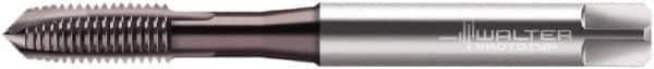 Walter-Prototyp - 1/4-28 UNC, 3 Flute, Bright Finish, Powdered Metal Spiral Point Tap - Plug Chamfer, Right Hand Thread, 80mm OAL, 15mm Thread Length, 7mm Shank Diam, 2B Class of Fit, Series EP2321302 - Exact Industrial Supply