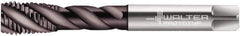 Walter-Prototyp - 1/2-13 UNC 4 Flute 2B Modified Bottoming Spiral Flute Tap - Powdered Metal, Hardlube Finish, 110mm OAL, Right Hand Flute, Right Hand Thread, Series EP2256302 - Eagle Tool & Supply
