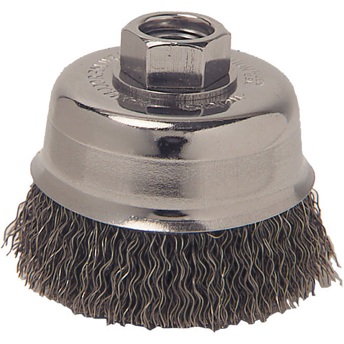 Vortec Pro 3″ Crimped Wire Cup Brush, .014″ Steel Fill, 1/2″-13 Arbor Hole - Eagle Tool & Supply