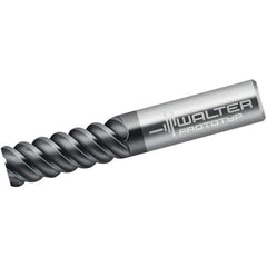 Walter-Prototyp - 18mm, 32mm LOC, 18mm Shank Diam, 92mm OAL, 6 Flute, Solid Carbide Square End Mill - Single End, TiAlN Finish, Spiral Flute, 60° Helix, Right Hand Cut, Right Hand Flute - Eagle Tool & Supply