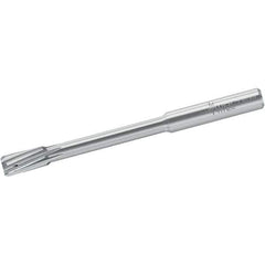 Walter-Titex - 7.97mm Solid Carbide 6 Flute Chucking Reamer - Spiral Flute, 8mm Straight Shank, 16mm Flute Length, 100mm OAL - Eagle Tool & Supply